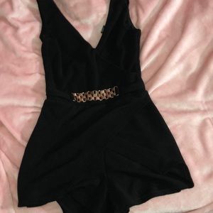 Black romper shorts